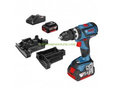 Безчетков акумулаторен ударен винтоверт Bosch GSB 18V-60 C Professional 18.0 V, 5 AhLi-ion, 60 Nm, с 2 батерии и зарядно устройство, 0 601 9G2 10B thumbnail image