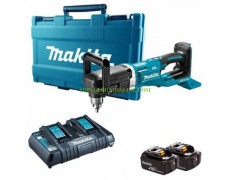 Реверсивна акумулаторна ъглова бормашина Makita DDA460PT2 18+18 V, 5Ah, 13 мм, 136 Nm 2 батерии, зарядно устройство и куфар thumbnail image