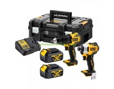 Комплект акумулаторни инструменти DeWALT DCK2062M2T (DCD709, DCF809) с 2 батерии 18 V, 4.0 Ah, Li-Ion и зарядно в куфар thumbnail image