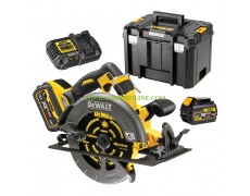 Безчетков ръчен акумулаторен циркуляр DeWALT DCS578T2 54 V, 2 Ah Li-Ion, Ø 190 мм, в куфар с 2 батерии и зарядно устройство thumbnail image