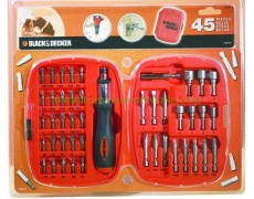 Комплект магнитна отвертка с накрайници Black&Decker A7039 45 броя, 1/4" thumbnail image