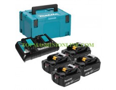 Комплект акумулаторни батерии Makita BL1860B 4 броя 18.0 V, 6.0 Ah и зарядно устройство Makita DC18RD в куфар Makpac 3 thumbnail image