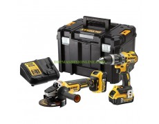 Комплект акумулаторни инструменти DeWALT DCK2080P2T (DCD796, DCG405) с 2 батерии 18 V, 5.0 Ah, Li-Ion и зарядно в куфар thumbnail image