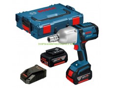 Ударен акумулаторен гайковерт Bosch GDS 18 V-LI HT Professional 18 V, 5 Ah, 650 Nm 0 601 9B1 30A с 2 батерии, зарядно и куфар L-BOXX thumbnail image