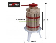 Вертикална ръчна преса за грозде-плодове 6 литра Grafner OP10552 thumbnail image