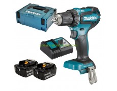 Акумулаторен безчетков винтоверт Makita DDF485RFJ с 2 батерии 18 V, 3 Ah, Li-ion, 50 Nm, куфар и зарядно устройство thumbnail image