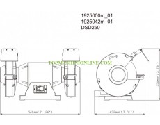 Трифазен шмиргел Metabo DSD 250 900 W, 250 мм, 1490 мин-¹ thumbnail image