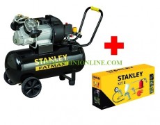 Компресор Stanley DV2 400/10/50SET 2 глави, 2.2 kW, 3 HP, 50 л., 10 bar + 9045671 /8 части за компресор/ thumbnail image