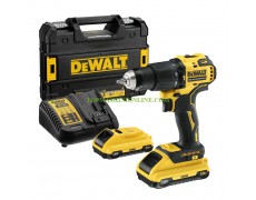 Безчетков ударен акумулаторен винтоверт DeWALT DCD709D2T 2x 18 V, 2.0 Ah, Li-ion, 65 Nm, в куфар TSTAK thumbnail image