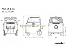 Прахосмукачка за сухо и мокро почистване Metabo ASR 25 L SC 1400 W, 25 литра 248 mbar, 3660 л/мин thumbnail image