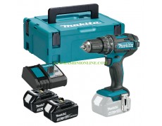 Ударен акумулаторен винтоверт Makita DHP482RFE 18 V, 62 Nm с 2 батерии 3 Ah в куфар thumbnail image