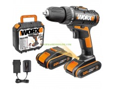 Двускоростен акумулаторен винтоверт Worx WX101.1 с 2 батерии 20 V, 1.5 Ah Li-Ion, 30 Nm зарядно устройтво и куфар, 173204 thumbnail image