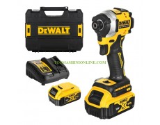 Безчетков ударен акумулаторен гайковерт 1/4" DeWALT DCF850P2T с 2 батерии 18 V, 5 Ah, Li-Ion, 205 Nm зарядно устройство в куфар thumbnail image