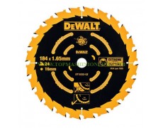 Циркулярен диск за дърво DeWALT DT10302 Ø 184 мм x Ø 16 мм, 24 зъба thumbnail image