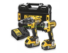 Комплект акумулаторни инструменти DeWALT DCK268P2T (DCD791, DCF887) с 2 батерии 18 V, 5.0 Ah, Li-Ion и зарядно в куфар thumbnail image