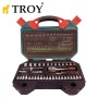 Комплект професионална тресчотка с вложки Troy 26100 40 части, 1/4” с 10 години гаранция