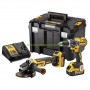 Комплект акумулаторни инструменти DeWALT DCK2080P2T (DCD796, DCG405) с 2 батерии 18 V, 5.0 Ah, Li-Ion и зарядно в куфар