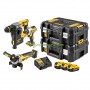 Комплект акумулаторни инструменти DeWALT DCK305P3T (DCF887, DCH273, DCG405) с 3 батерии 18 V, 5.0 Ah, Li-Ion и зарядно в два куфара