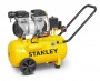 Монофазен безмаслен компресор Stanley SXCMS1324HE 1.0 kW, 1.3 HP, 24 л., 8 bar, тих 62 dB(A)