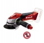 Акумулаторен ъглошлайф Einhell Power X-Change TE-AG 18 Li - Solo 18 V, Li-Ion, 115 мм (без батерия и зарядно) 4431110