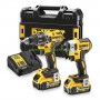 Комплект акумулаторни инструменти DeWALT DCK268P2T (DCD791, DCF887) с 2 батерии 18 V, 5.0 Ah, Li-Ion и зарядно в куфар